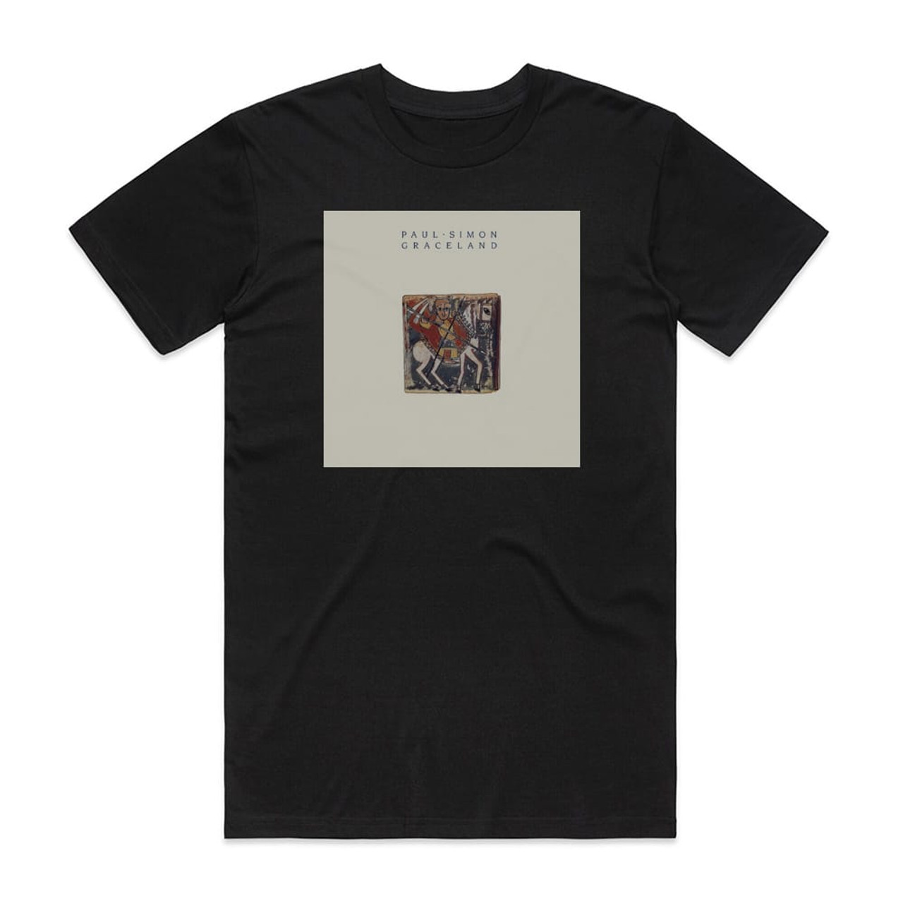 Paul Simon Graceland Album Cover T-Shirt Black