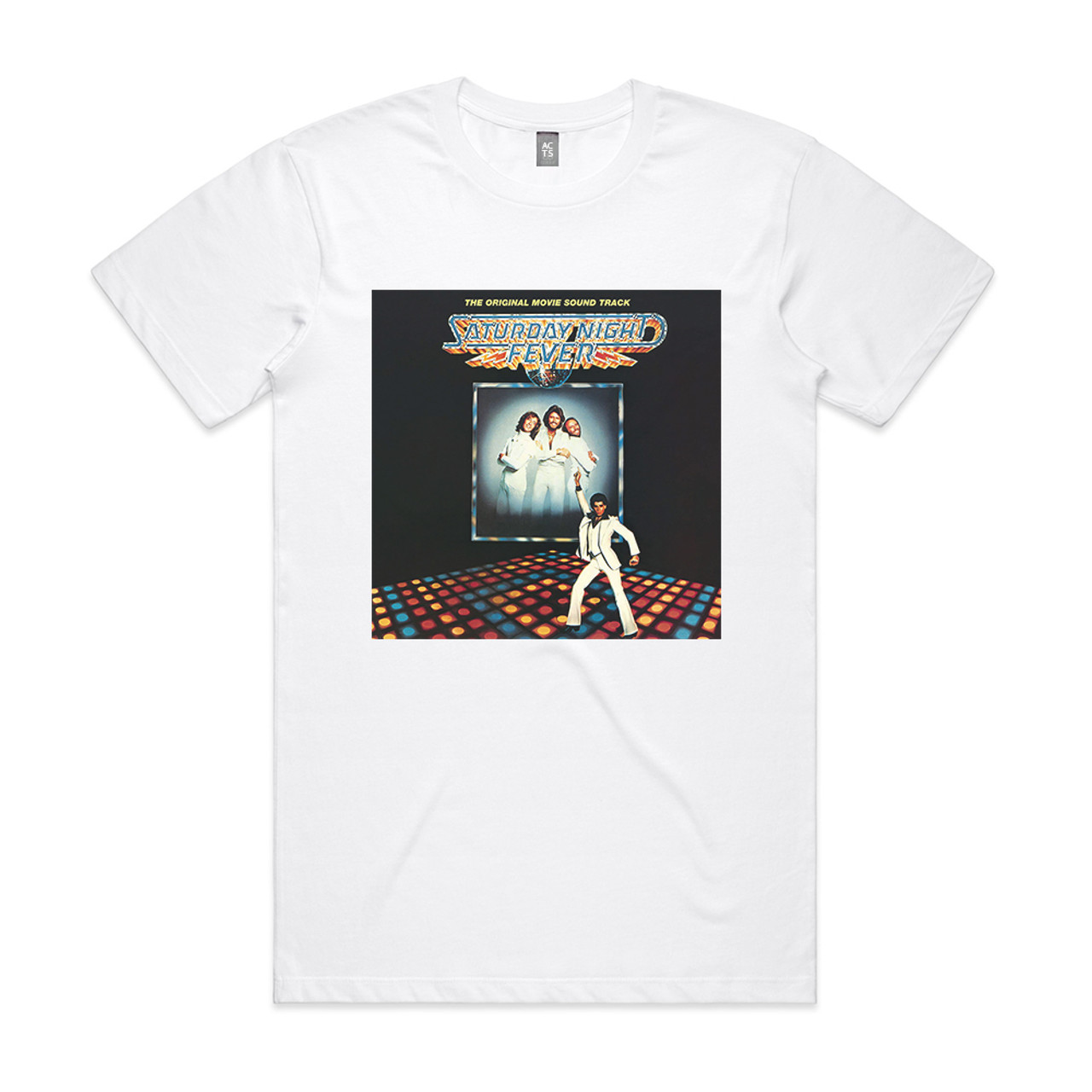 Bee Gees Saturday Night Fever Album Cover T-Shirt White