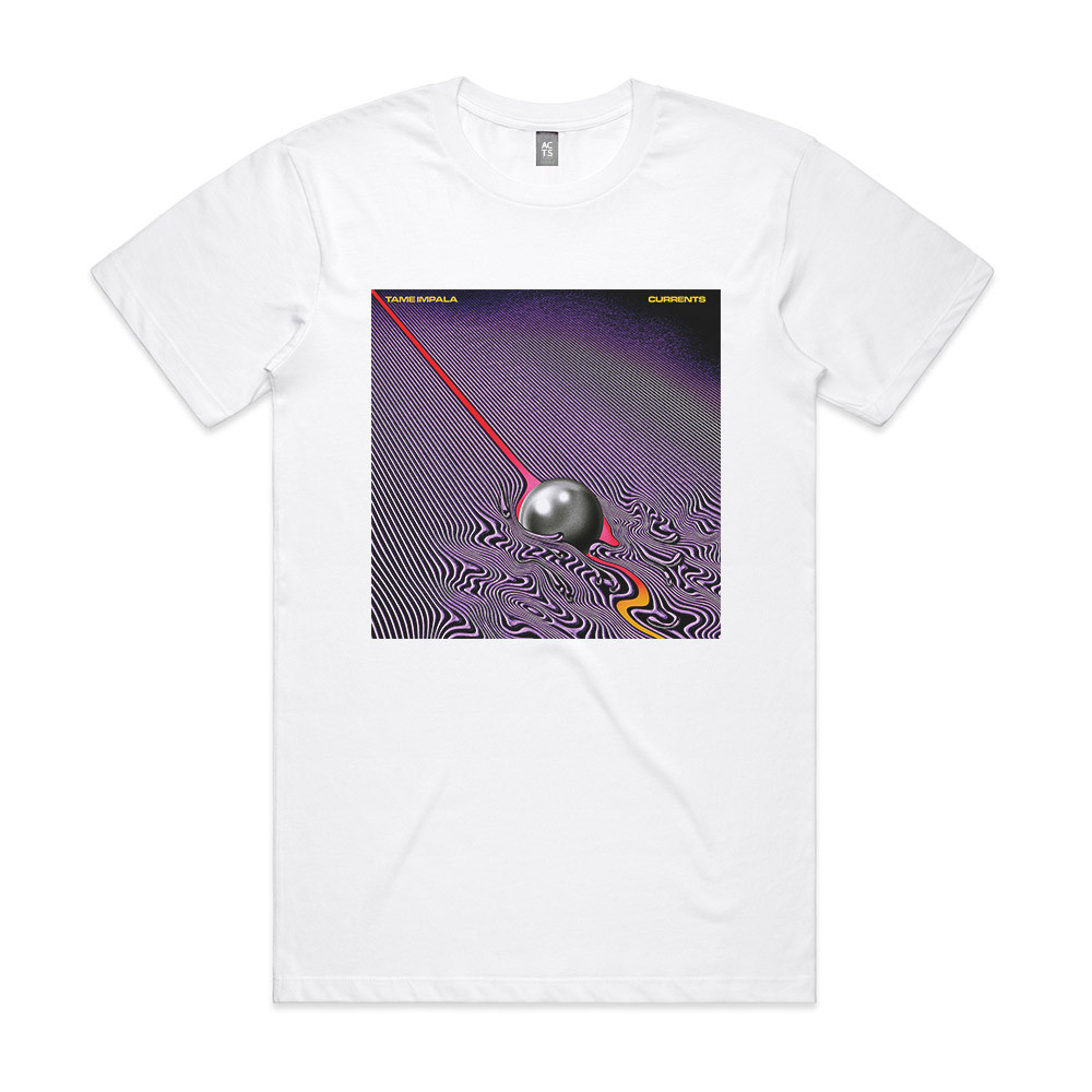 美品　テームインパラ　Tame Impala Currents 　Tシャツ　灰S Tame Impala Currents Album Cover T-Shirt White
