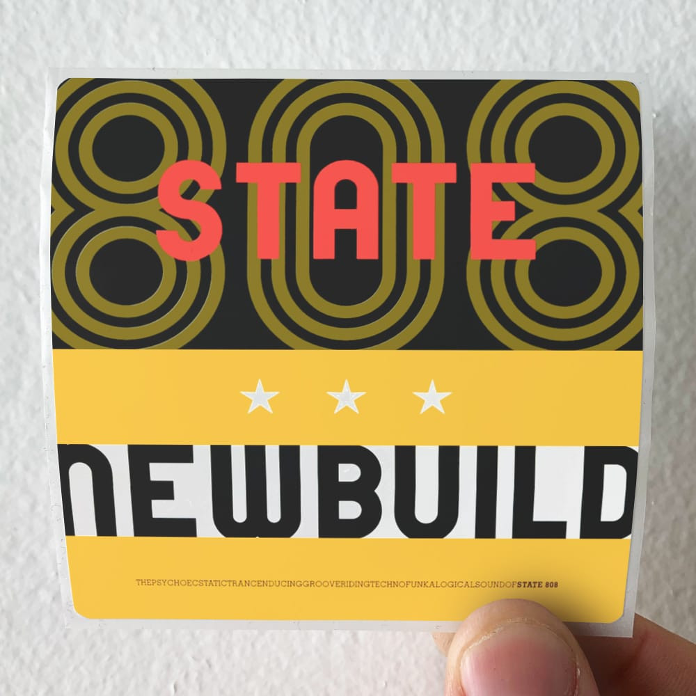 808 State Newbuild Album Cover Sticker