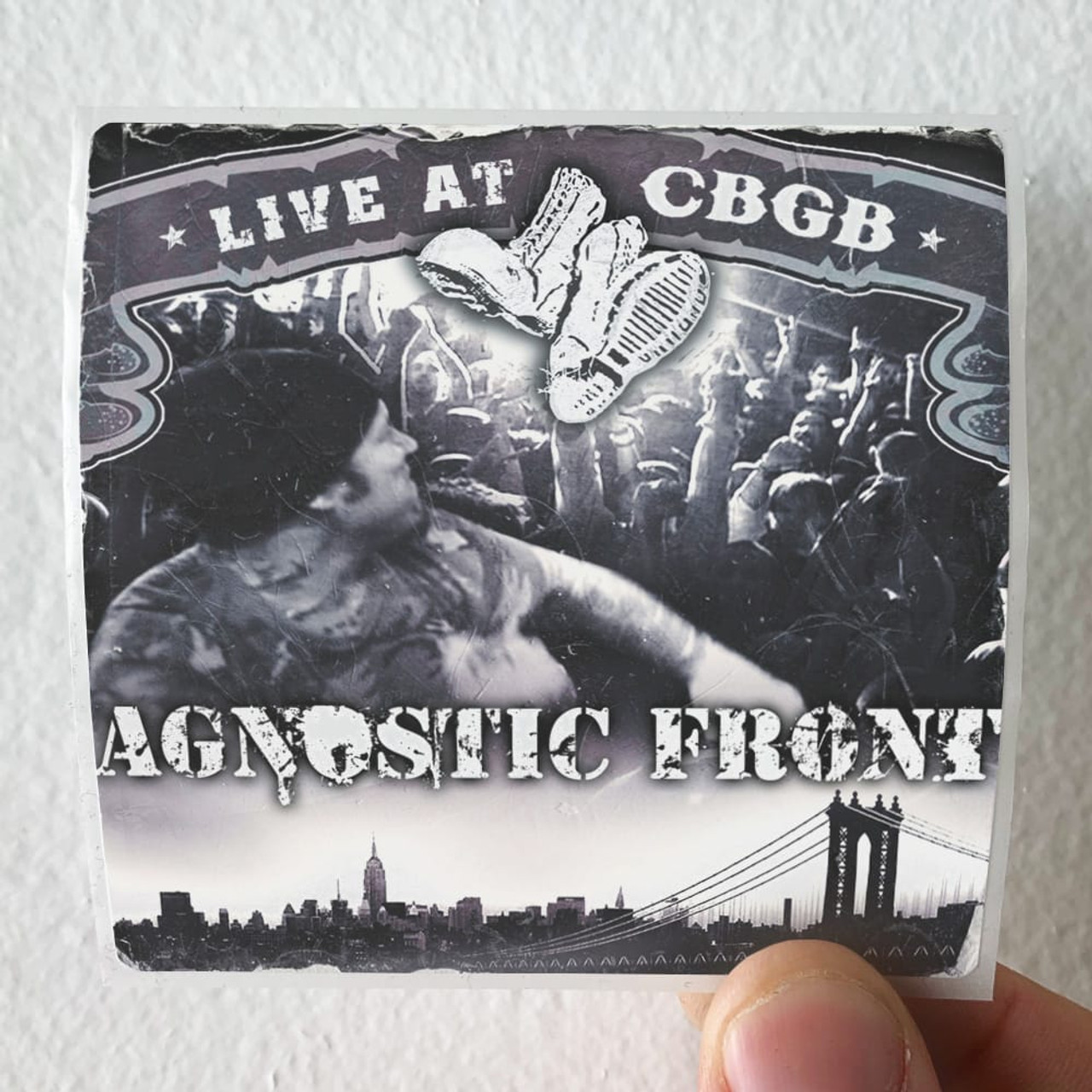 Agnostic Front Live At Cbgb Album Cover Sticker