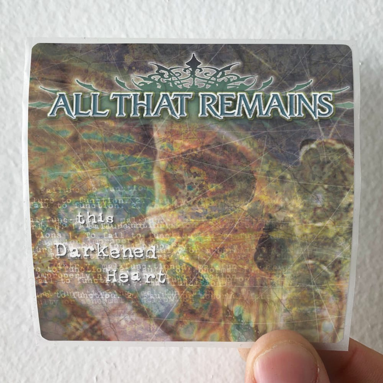 All That Remains This Darkened Heart Album Cover Sticker