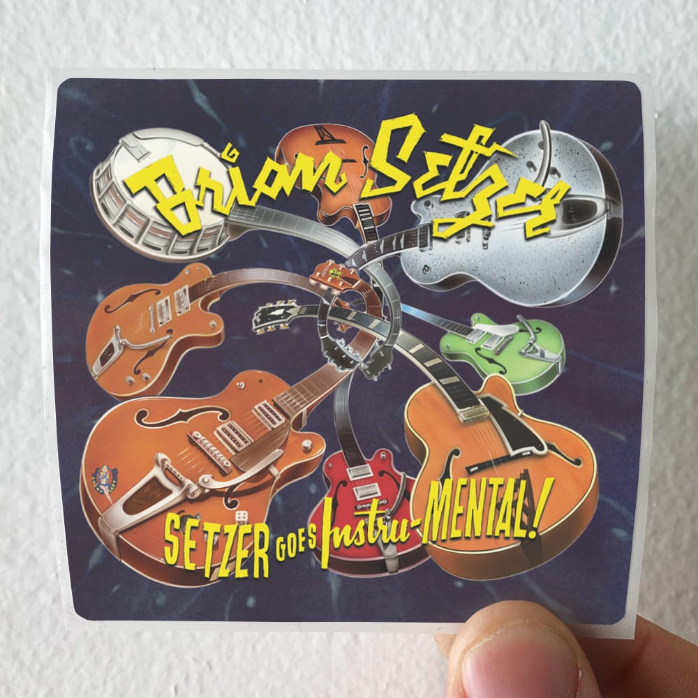 Brian Setzer Setzer Goes Instru Mental Album Cover Sticker