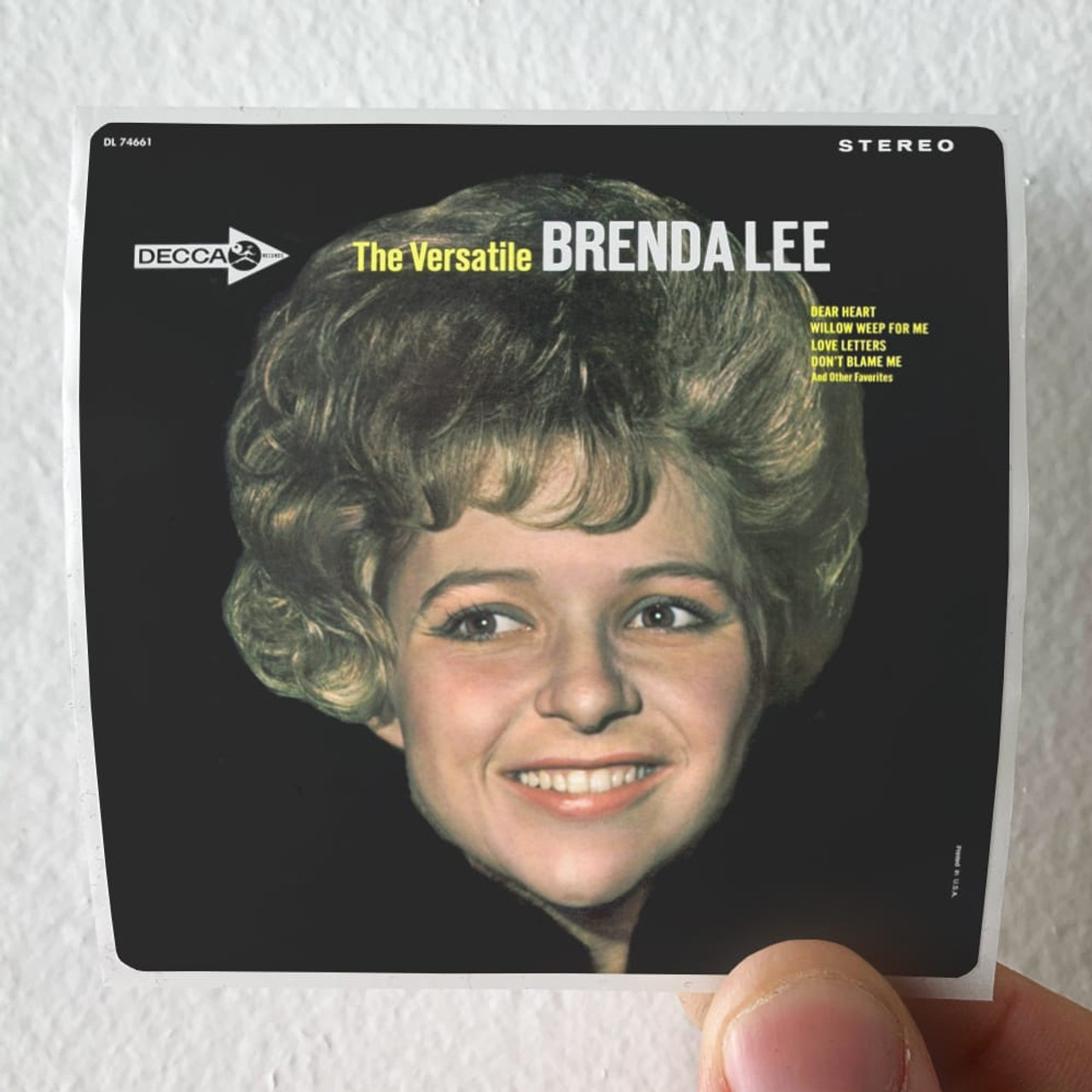 Brenda Lee The Versatile Brenda Lee Album Cover Sticker