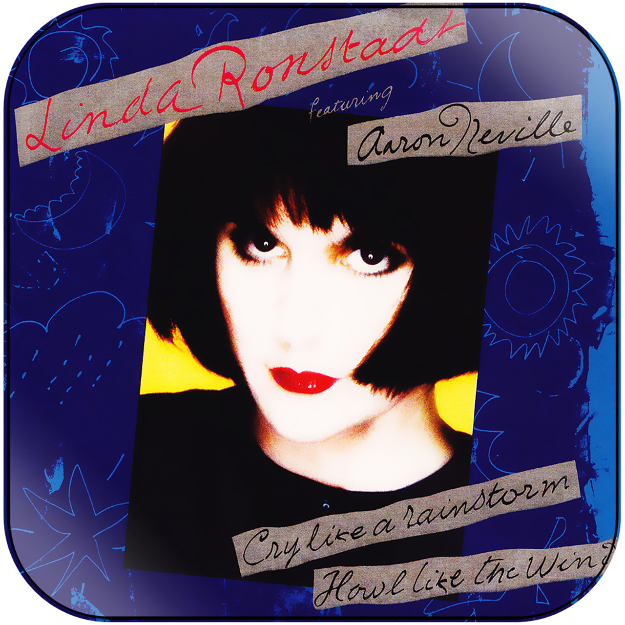 Linda Ronstadt - cry like a rainstorm howl like the wind Album Cover  Sticker Album Cover Sticker