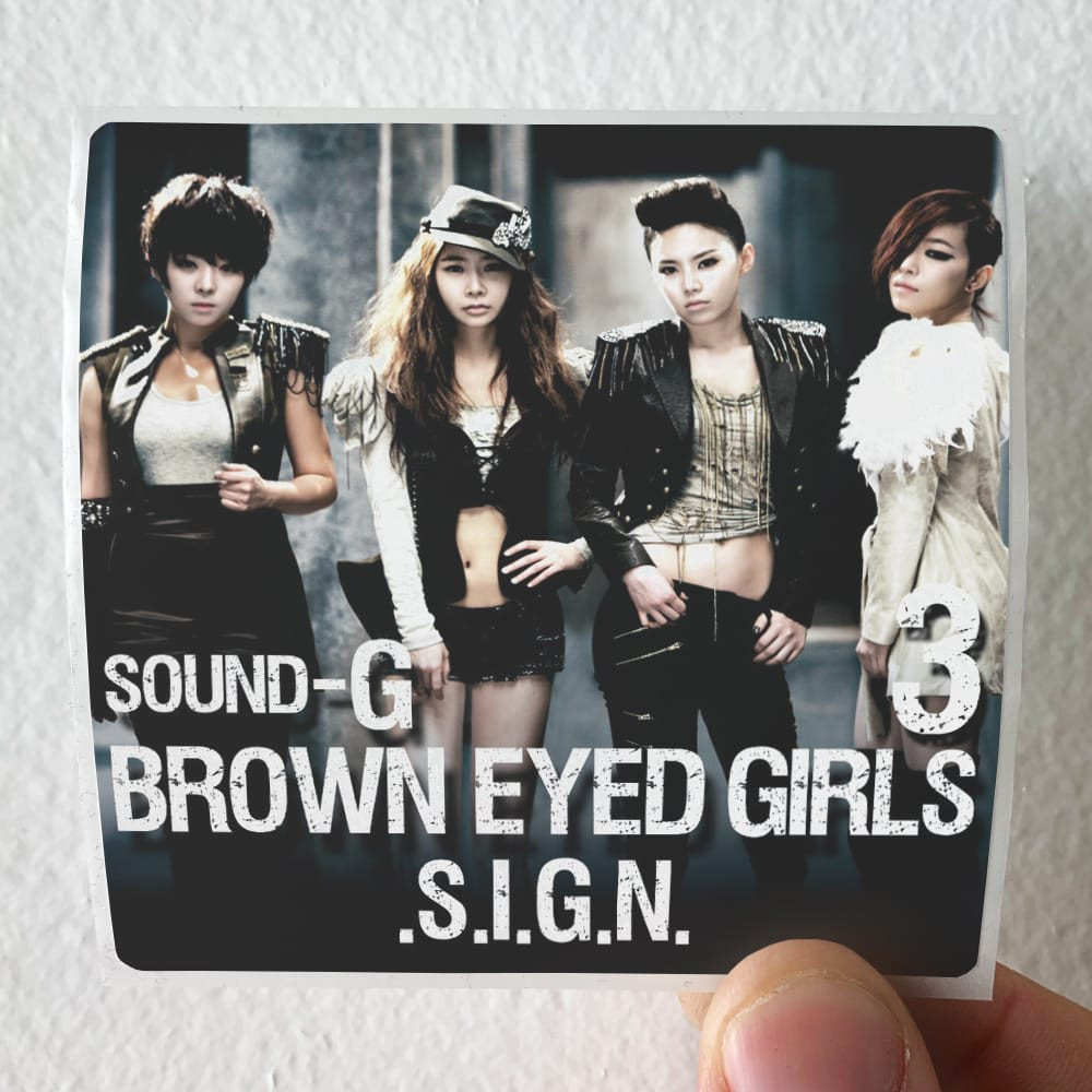 Brown Eyed Girls Sound G Sign Album Cover Sticker