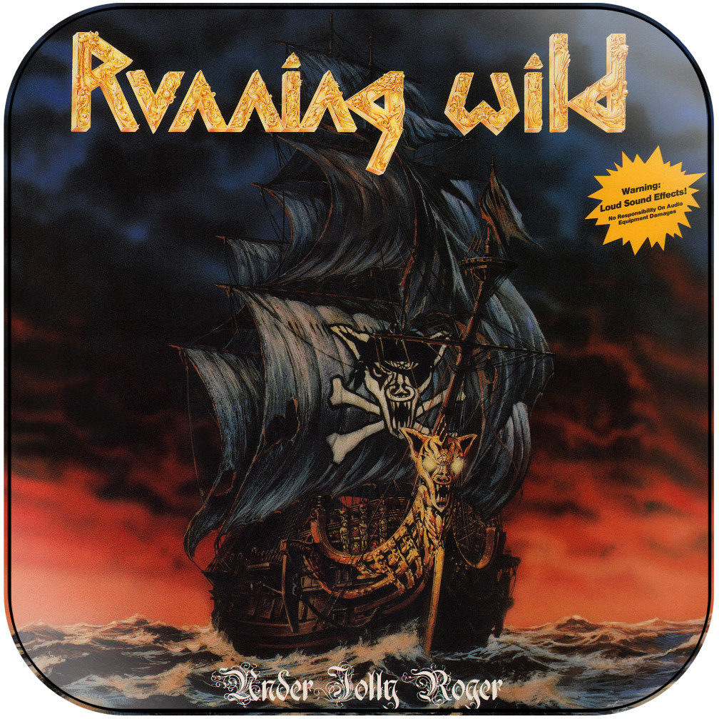 Running Wild under jolly roger Album Cover Sticker Album Cover Sticker