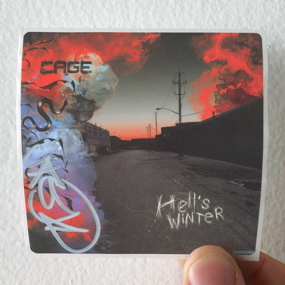 Cage Hells Winter Album Cover Sticker