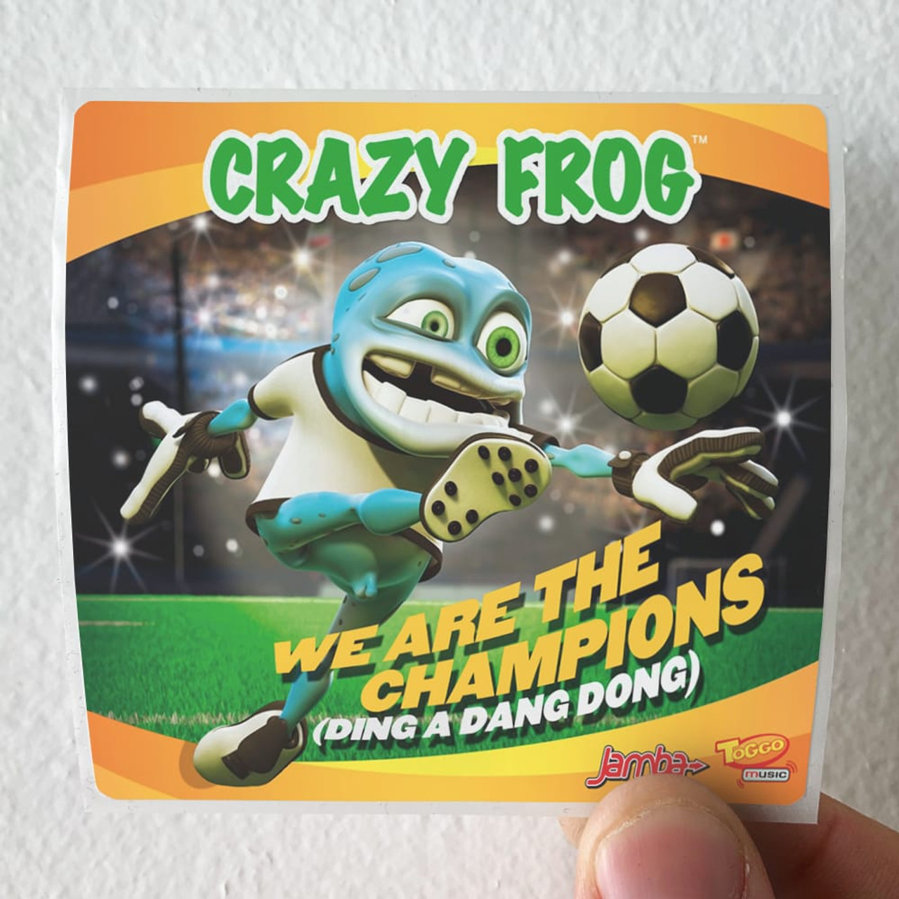 Crazy Frog We The Champions Album Cover Sticker