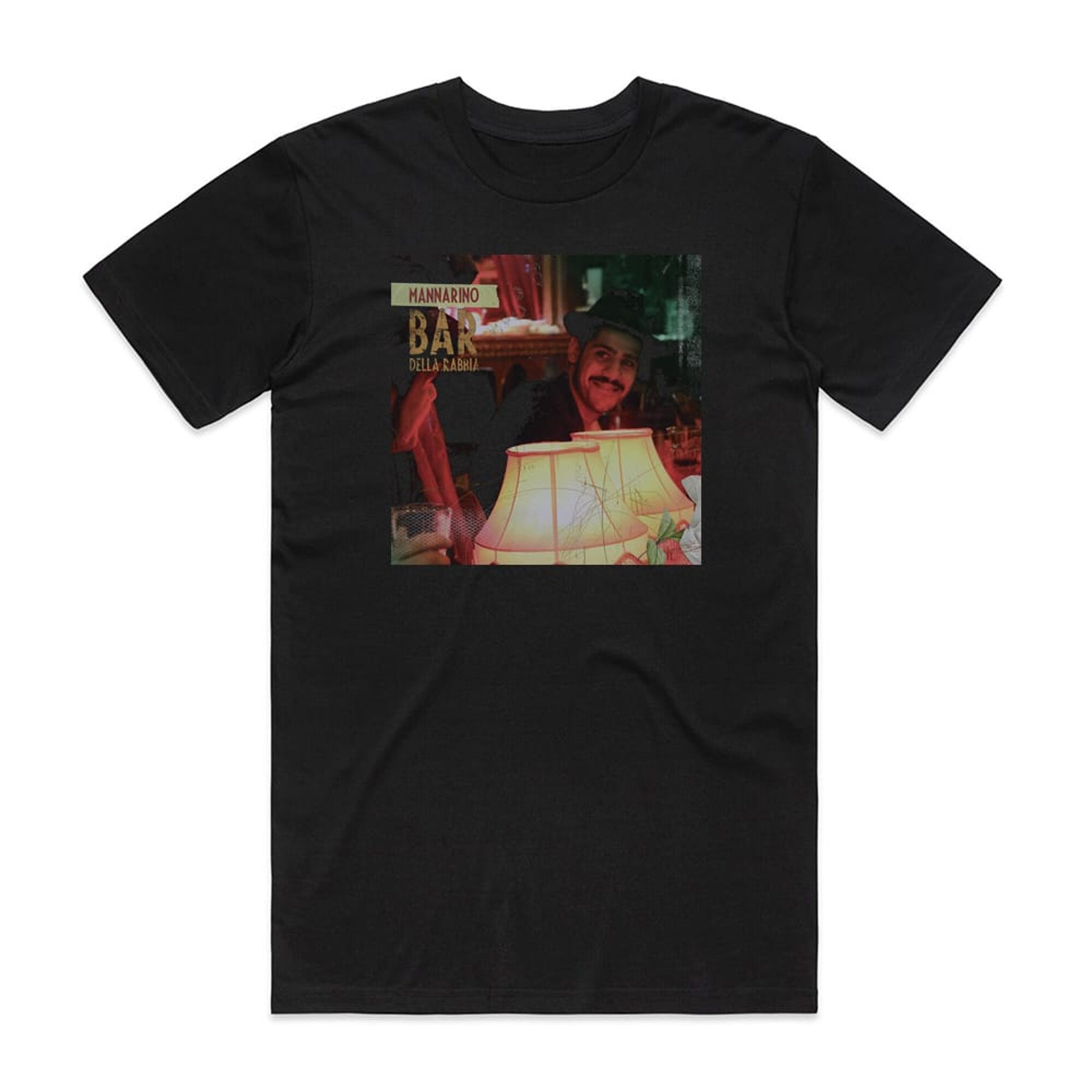 Alessandro Mannarino Bar Della Rabbia Album Cover T-Shirt Black