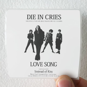 DIE IN CRIES Love Song Album Cover T-Shirt White