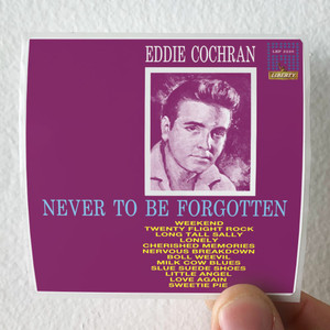 Eddie Cochran Never To Be Forgotten Album Cover Sticker Eddie Cochran Never To Be Forgotten Album Cover Sticker