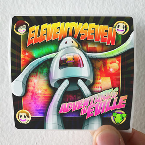 eleventyseven Adventures In Eville Album Cover Sticker eleventyseven Adventures In Eville Album Cover Sticker