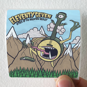 eleventyseven Attack Of The Mountain Medley Album Cover Sticker eleventyseven Attack Of The Mountain Medley Album Cover Sticker