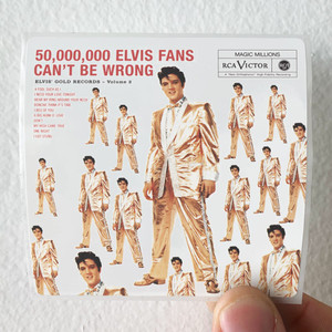 Elvis Presley 50000000 Elvis Fans Cant Be Wrong Elvis Gold Records Volume Album Cover Sticker
