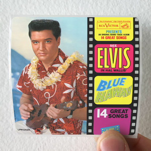 Elvis Presley Blue Hawaii Album Cover Sticker Elvis Presley Blue Hawaii Album Cover Sticker
