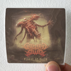 Guttural Slug Plague Of Filth Album Cover Sticker