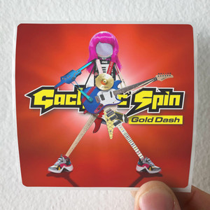 Gacharic Spin Gold Dash Album Cover T-Shirt White
