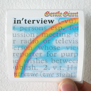 Gentle Giant Interview Album Cover Sticker Gentle Giant Interview Album Cover Sticker