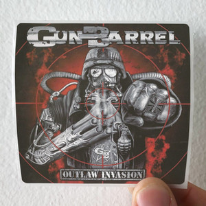 Gun Barrel Outlaw Invasion Album Cover Sticker