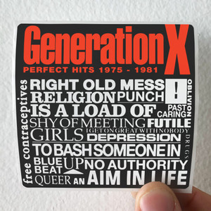 Generation X Perfect Hits 1975 1981 Album Cover Sticker