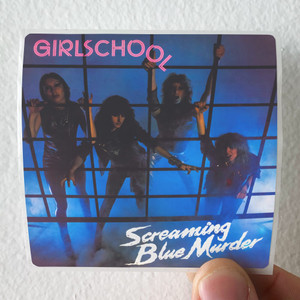 Girlschool Screaming Blue Murder Album Cover Sticker Girlschool Screaming Blue Murder Album Cover Sticker