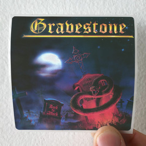 Gravestone Back To Attack Album Cover Sticker Gravestone Back To Attack Album Cover Sticker