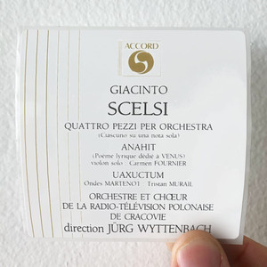 Giacinto Scelsi Quattro Pezzi Per Orchestra Anahit Uaxuctum Album Cover Sticker