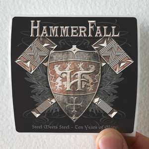HammerFall Steel Meets Steel Ten Years Of Glory Album Cover Sticker HammerFall Steel Meets Steel Ten Years Of Glory Album Cover Sticker