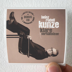 Heinz Rudolf Kunze Klare Verhltnisse 1 Album Cover Sticker Heinz Rudolf Kunze Klare Verhltnisse 1 Album Cover Sticker