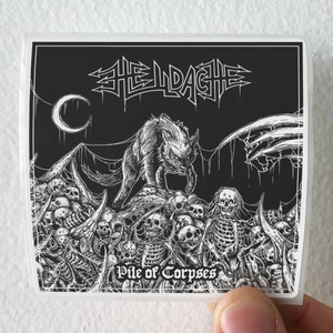 Helldache Pile Of Corpses Album Cover Sticker