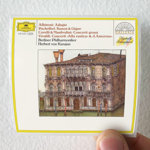 Herbert von Karajan Albinoni Adagio Pachelbel Kanon Gigue Corelli Manfredini Album Cover Sticker