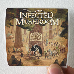 Infected Mushroom Legend Of The Black Shawarma Album Cover Sticker Infected Mushroom Legend Of The Black Shawarma Album Cover Sticker