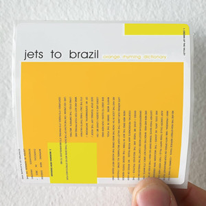 Jets to Brazil Orange Rhyming Dictionary Album Cover Sticker