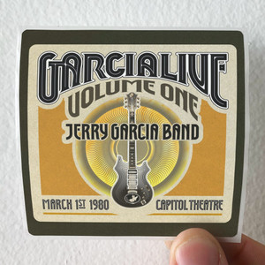 Jerry Garcia Band Garcia Live Volume One Album Cover Sticker Jerry Garcia Band Garcia Live Volume One Album Cover Sticker