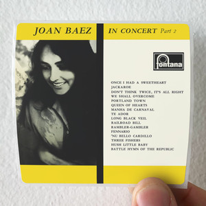 Joan Baez Joan Baez In Concert Part 2 Album Cover Sticker Joan Baez Joan Baez In Concert Part 2 Album Cover Sticker