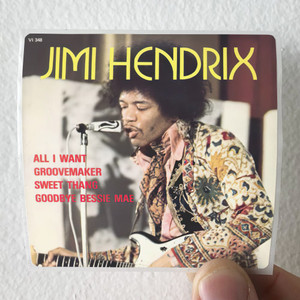 Jimi Hendrix All I Want Album Cover Sticker Jimi Hendrix All I Want Album Cover Sticker