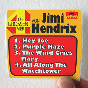 Jimi Hendrix Die Grossen Vier Album Cover Sticker Jimi Hendrix Die Grossen Vier Album Cover Sticker