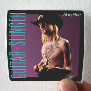 Johnny Winter Guitar Slinger Album Cover Sticker