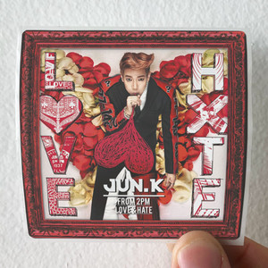 JUN K Love Hate Album Cover Sticker