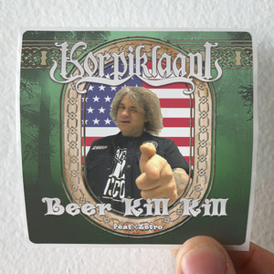 Korpiklaani Beer Kill Kill Album Cover Sticker Korpiklaani Beer Kill Kill Album Cover Sticker