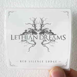 Lethian Dreams Red Silence Lodge Album Cover Sticker Lethian Dreams Red Silence Lodge Album Cover Sticker