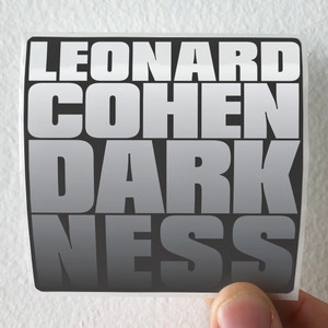Leonard Cohen Darkness Album Cover Sticker Leonard Cohen Darkness Album Cover Sticker