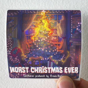 lil aaron Worst Christmas Ever Album Cover Sticker