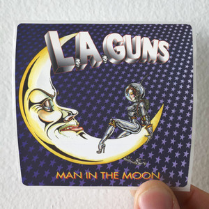 LA Guns Man In The Moon Album Cover Sticker