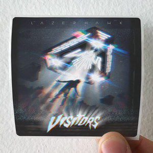 Lazerhawk Visitors Album Cover Sticker