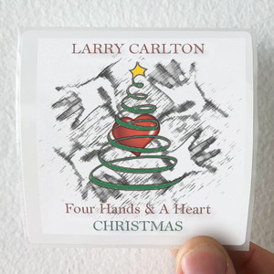 Larry Carlton Four Hands A Heart Christmas Album Cover Sticker