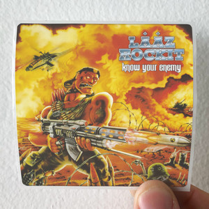Laaz Rockit Know Your Enemy Album Cover Sticker