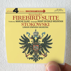 Leopold Stokowski Stravinsky Firebird Suite Tchaikovsky Marche Slave Mussorg Album Cover Sticker
