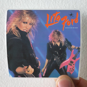 Lita Ford Dancin On The Edge Album Cover Sticker